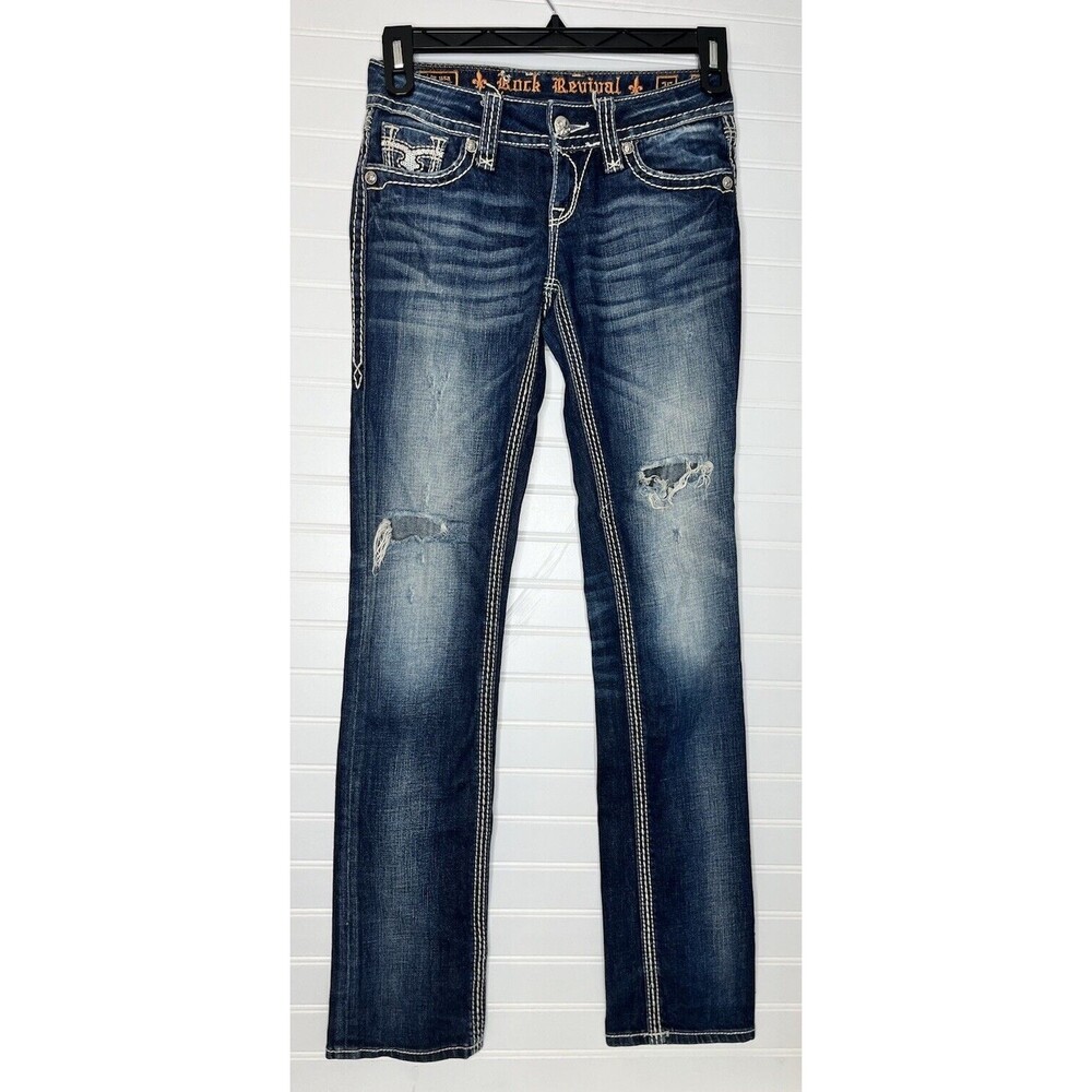 Rock Revival Jeans 26 Madison Western Rodeo Ranch Denim Streetwear Pants